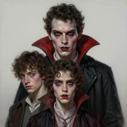 portrait painting of joseph quinn eddie munson from stranger things as a vampire, ultra realistic, concept art, intricate details, eerie, highly detailed, photorealistic, octane render, 8 k, unreal engine. art by artgerm and greg rutkowski and charlie bowater and magali villeneuve and alphonse mucha
