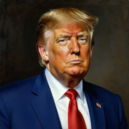 a painting of donald trump, in the style of hieronymus bosch.