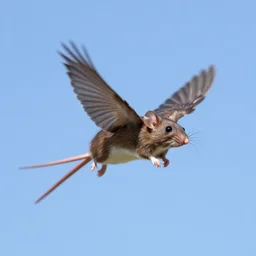 an flying mice on sky