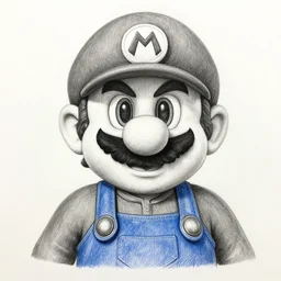 mario as the witcher, pencil art on paper, highly detailed, looking defiantly at the camera, front!!, front look!!, mario face!!