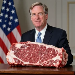 mitt romney as a piece of meat
