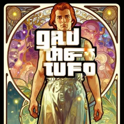gta cover , overdetailed art, by greg rutkowski, by Alfons Mucha, complementing colors, magic, colorful lights, fireflies, detailed illustration