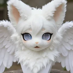 a photo of the intriguing eyes of an angelic fursuit, the full totality of this divine form shielded from view.