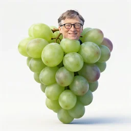 bill gates as a giant grape