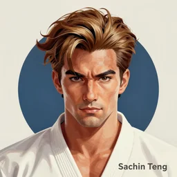 Sean of Street Fighter 3 profile picture by Sachin Teng, asymmetrical, Organic Painting , Violent,  Powerful, geometric shapes, hard edges, energetic, graffiti, street art:2 by Sachin Teng:4