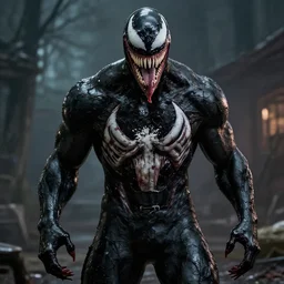 Venom In The Walking Dead 4K quality super realistic