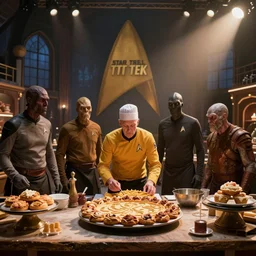 Klingons!!! from Star Trek in a baking competition, still from The Great British Baking Show