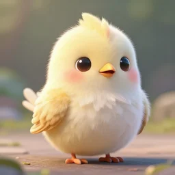 professional digital art of a cute and fluffy avian creature that does not exist, best on artstation