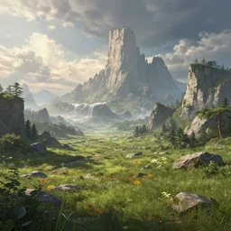 photorealistic fantasy landscape