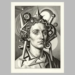 magical secret layer lithography on paper conceptual figurative ( post - morden ) monumental dynamic portrait drawn by esher and goya and hogarth, inspired by william blake, illusion surreal art, highly conceptual figurative art, intricate detailed illustration, controversial poster art, polish poster art, geometrical drawings, no blur