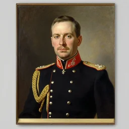 official portrait of german chancellor greg poppovic, 1 9 3 5, in militaristic garb. oil on canvas by william sidney mount, national archives, trending on artstation