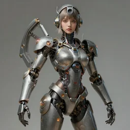 beautiful centered fine art portrait of girl with solarpunk mecha humanoid parts with led lights, pudica pose gesture, by bouguereau, ultra - realistic and intricate, hdr 8 k