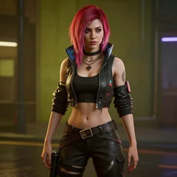 Madisyn Shipman in Cyberpunk 2077. In game render