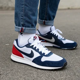 “Medium shot of a character wearing Nikes in the style of Greg Rutkowski”