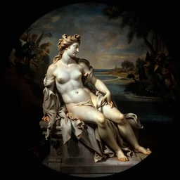 fish eye of the birth of venus looking at me, dark lighting