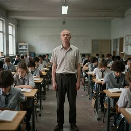 irrational brainwash sweatshop schools, realistic, dramatic lighting, fantastic reality, by stefan bakałowicz, 8 k resolution