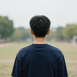 youngster from behind