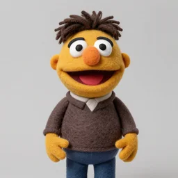 jim halpert as a muppet. highly detailed felt. hyper real photo. 4 k.
