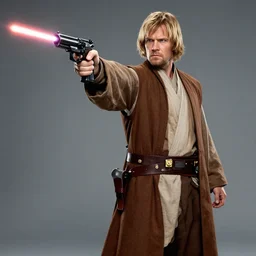 obi wan kenobi with a gun
