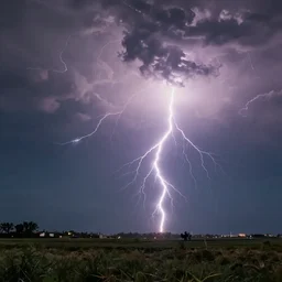 lightning in the sky