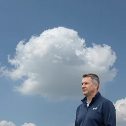 a cloud in the sky that looks like coach Tomlin