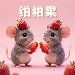 a couple of cutest little mice fruitties being friends, pixar, cgi, 4 k, vivid, symmetrical, hyperdetailed