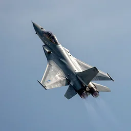 jet flying in the sky, beautiful, cinematic, jet exhaust visible