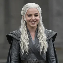 still of game of thrones ( 2 0 1 8 ) ; mila kunis as daenerys targaryen, 2 0 years old, upbeat