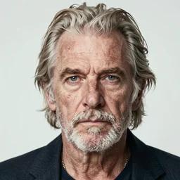 a masterpiece portrait photo of a rugged old man who looks like a manic pixie dream girl mary elizabeth winstead symmetrical face