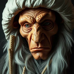 a surreal!! painting of a shaman's face, 3 d render, by giuseppe arcimboldo, symbolist, soft colors, dramatic lighting, smooth, sharp focus, extremely detailed, aesthetically pleasing composition, octane render