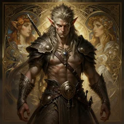 symmetry!! portrait of a savage elf, fantasy, intricate, highly detailed, dynamic lighting, digital art, digital painting, artstation, wlop, sharp focus, illustration, art by artgerm and greg rutkowski and alphonse mucha, 8 k