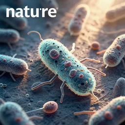 a drawing of a bacteria for the journal nature showing a new mechanism