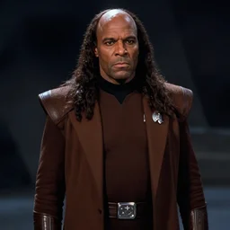worf, a klingon warrior from deep space 9 ; screenshot from the live - action show
