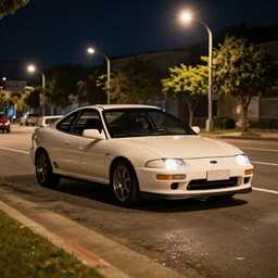 1989 Ford Probe 1 modernized in the style of 2022 parked in street night time illuminated by street lamps 2022 Ford Probe FK8 focus rs GR86 Integra Type S WRX IMG 14125.JPG photo mid distance 55mm ford probe