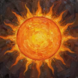 the sun, cinematic lighting, detailed oil painting, hyperrealistic, 8k