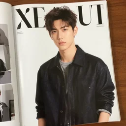 really handsome gigachad xqc, beauty magazine photograph