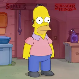 homer simpson in stranger things