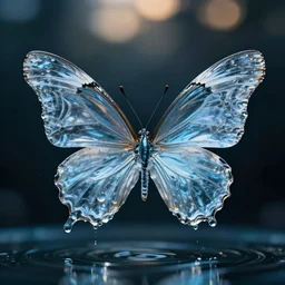 water, water shaped like butterfly wings, sigma 2 4 mm f / 8 1 / 1 0 0 0 sec shutter speed, high speed photography, magic realism, shutterstock contest winner, creative commons attribution, benoit b mandelbrot, behance hd, ambient light background