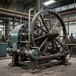 industrial revolution machinery photograph realistic
