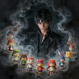 erode, interior, by boris vallejo, fate / stay night, photorealistic dramatic liquid anime boy, smoke art, time - lapse, animal crossing characters, moody lighting, art by ismail inceoglu, soft painting, graphic novel, ghibli art style