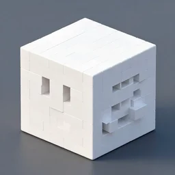 box made of tetris blocks, white, octane render, trending on artstation