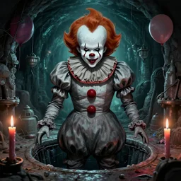 pennywise having a party in a sewer.