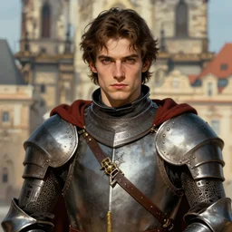 christof romuald is a renowned brujah and a former crusader knight embraced by ecaterina the wise in prague during the dark ages, lon - hair, crusader, beautiful young man, brown hair, brown eyes, without beard, without mustache, by stanley artgerm lau, wlop, rossdraws, frank frazetta, andrei riabovitchev, marc simonetti