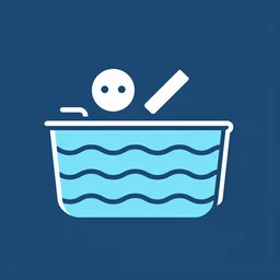 simplified 1 color icon for swimming pools