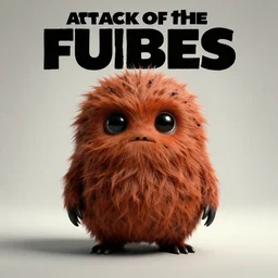 horror movie poster for attack of the furbies!!!! furby!!! horrifying, scary movie