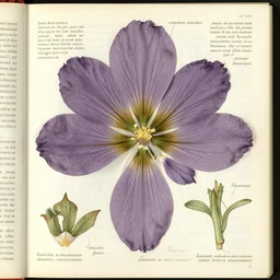 scan of the flower petals of an old cursed herbarium by tim white, infographic, textbook, marginalia, cursed, alien, plant specimens, hortorium, scientific study