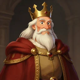 portrait of a medieval old king, artstation, cartoon, elegant, highly detailed, digital painting, concept art, smooth, sharp focus, illustration, art by don bluth, makoto shinkai, jean giraud, michel ocelot, whalen, atey ghailan, yoshida