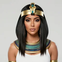 portrait of kim kardashian as isis, the egyptian goddess, mattepainting concept blizzard pixar maya engine on stylized background splash comics global illumination lighting artstation lois van baarle, ilya kuvshinov, rossdraws