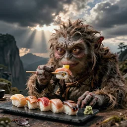 Gollum eating sushi trail cam
