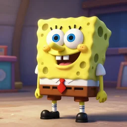 spongebob on paw patrol anime, disney, pixar, 8 k, hd, dof, kodak film, volumetric lighting, subsurface scattering, photorealistic, octane render, details
